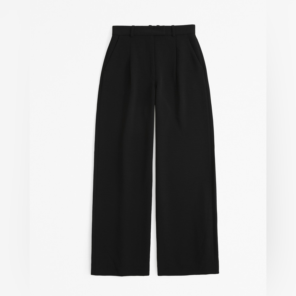 Abercrombie and fitch Harper premium wide leg crepe pants